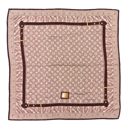 Louis Vuitton Silk Monogram New Denim Bandana Scarf Rose Pale 1 of 3