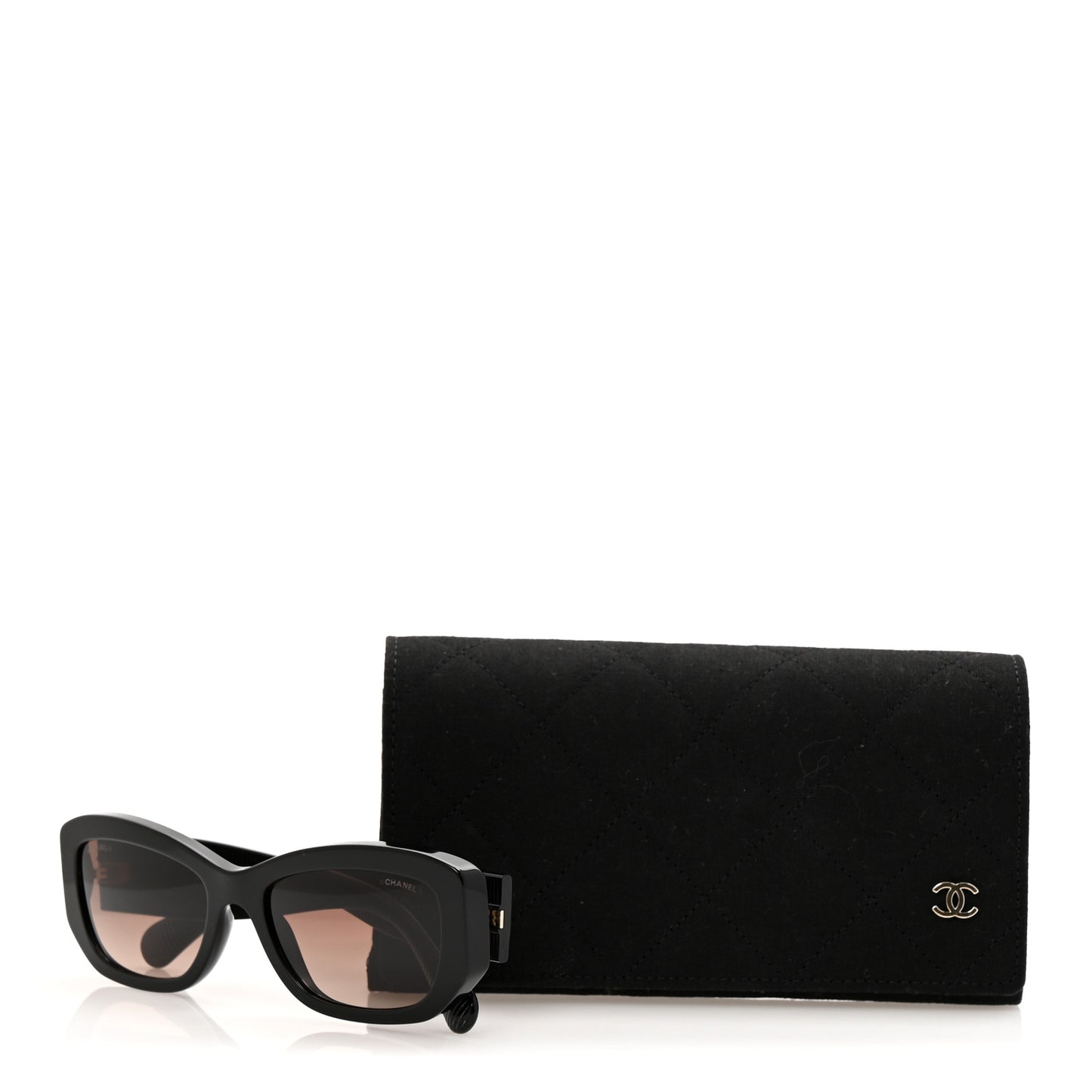 Acetate Rectangle Sunglasses 5493 Black Brown