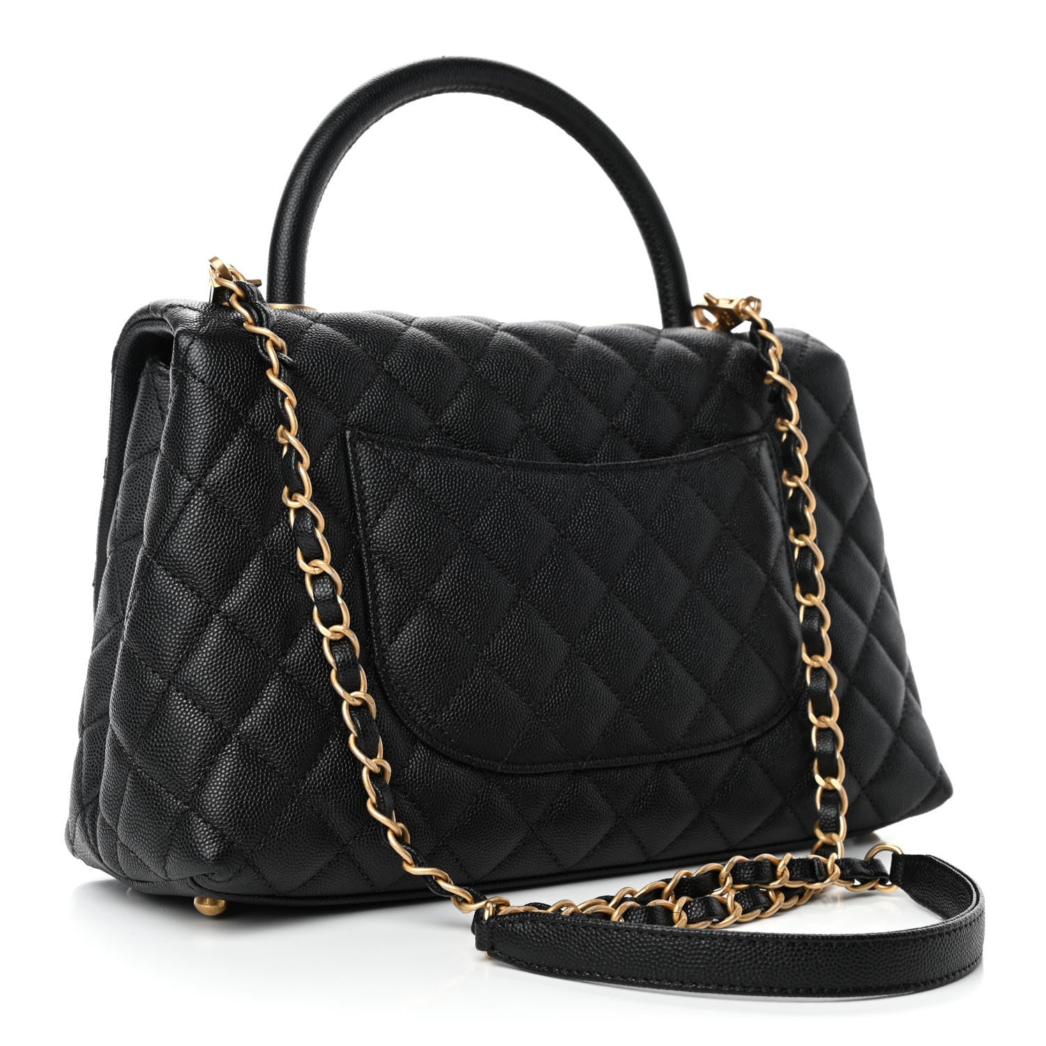 Chanel Caviar Quilted Small Coco Handle Flap Black 2 of 4