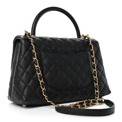 Chanel Caviar Quilted Small Coco Handle Flap Black 2 of 4