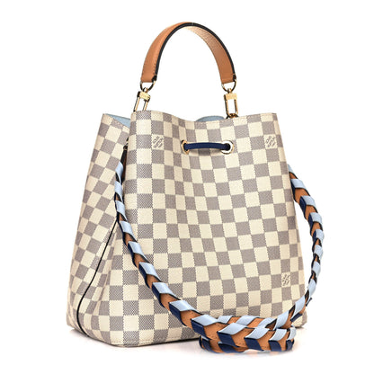 Louis Vuitton Damier Azur Braided Neonoe MM Blue 2 of 11