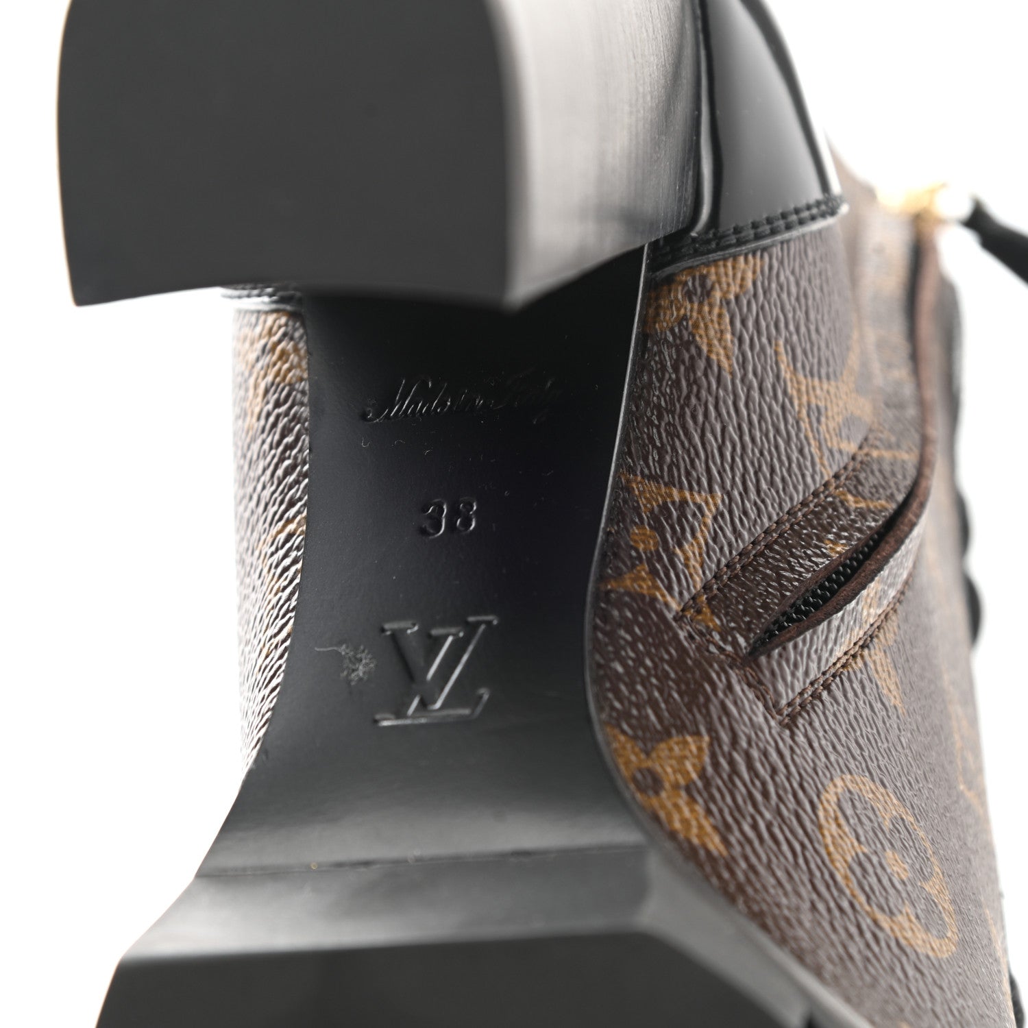 Louis Vuitton Patent Calfskin Monogram Star Trail Ankle Boots 38 Black 6 of 8