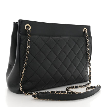 Chanel Caviar Quilted In Out Flap Shopping Tote Black 4 of 13
