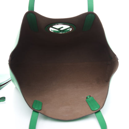 Fendi Vitello Vienna Enamel F is Fendi Shopping Tote Green Taupe 6 of 11