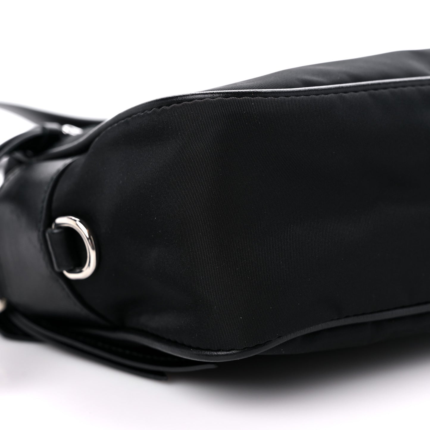 Tessuto Nylon Studded New Vela Shoulder Bag Black