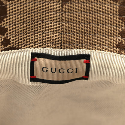 Gucci Monogram Jumbo GG Bucket Hat M Camel Ebony New Acero 7 of 10