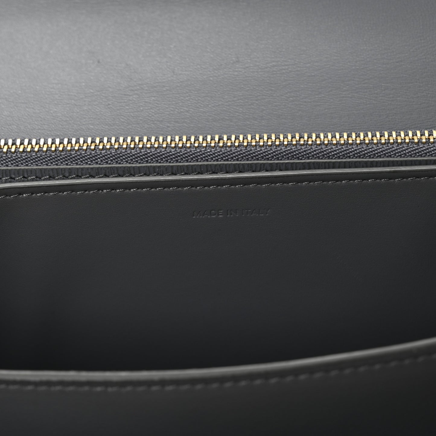 Liege Calfskin Medium Classic Box Flap Bag Grey