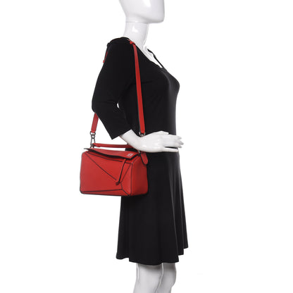 Loewe Calfskin Small Puzzle Bag Scarlet 2 of 9