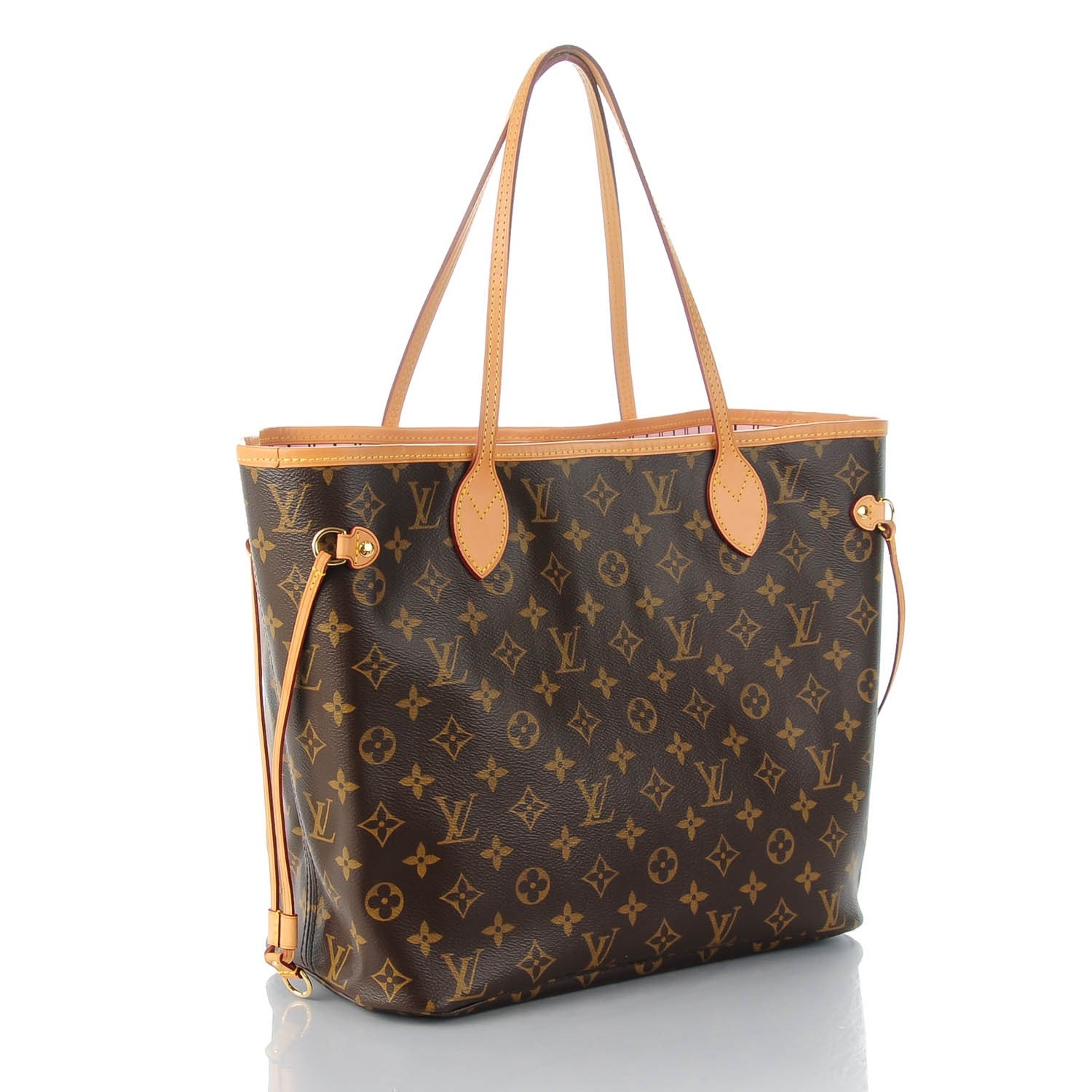 Louis Vuitton Monogram Neverfull MM Rose Ballerine 3 of 8
