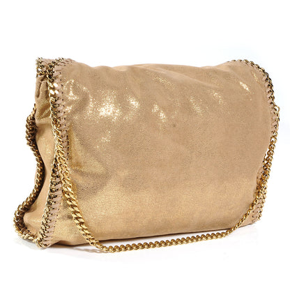Stella McCartney Faux Leather Shaggy Deer Falabella Small Gold 3 of 6