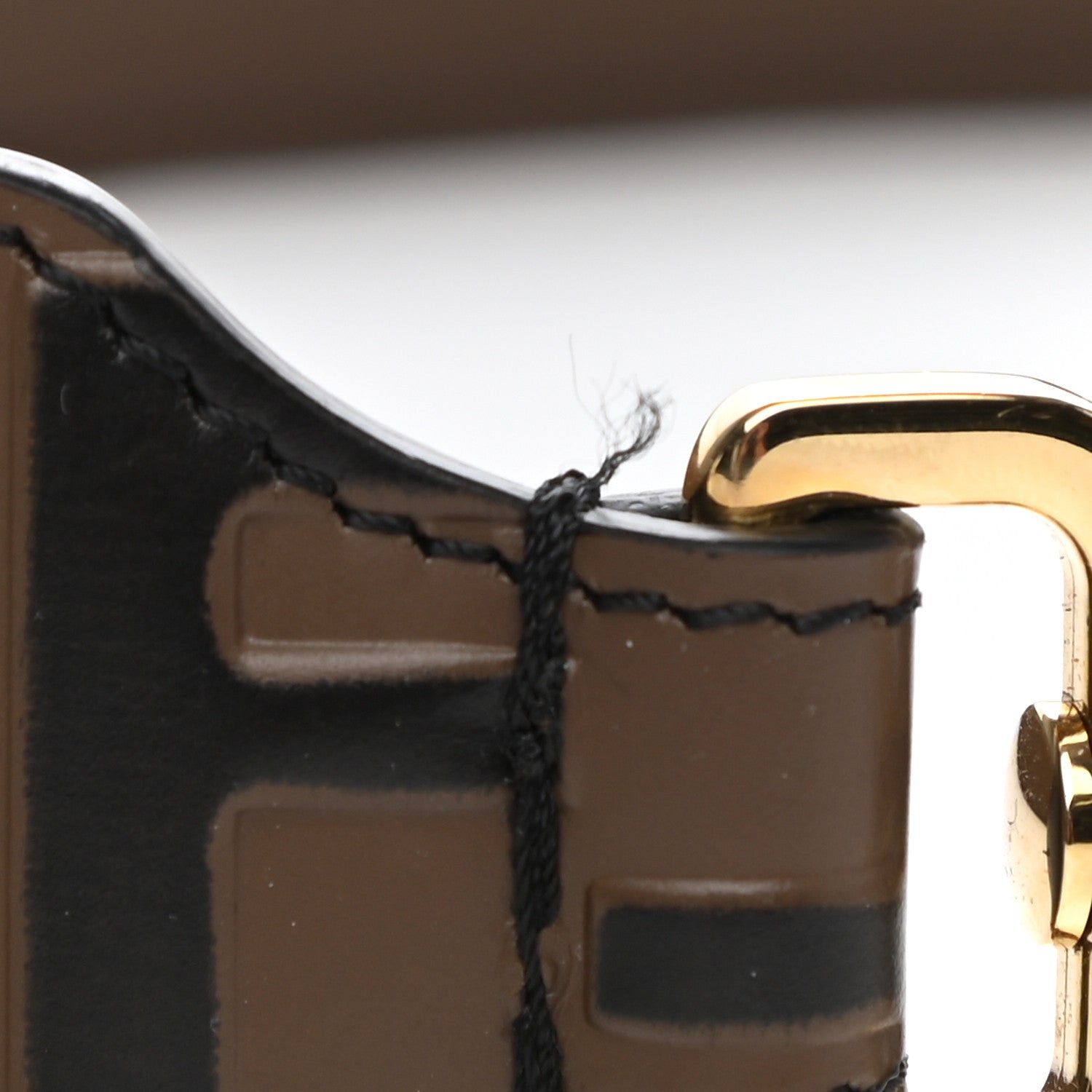 Fendi Vitello Century Bi-Color FF 1974 Embossed Strap You Maya Black 6 of 6