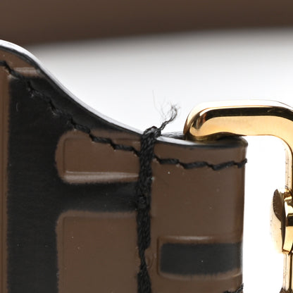 Fendi Vitello Century Bi-Color FF 1974 Embossed Strap You Maya Black 6 of 6