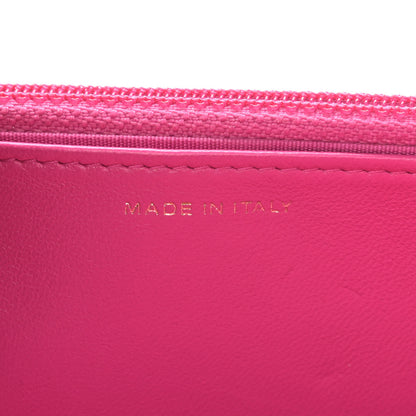 Chanel Wool Tweed Lambskin Quilted Chanel 19 Wallet On Chain WOC and Coin Purse Fuchsia 8 of 13
