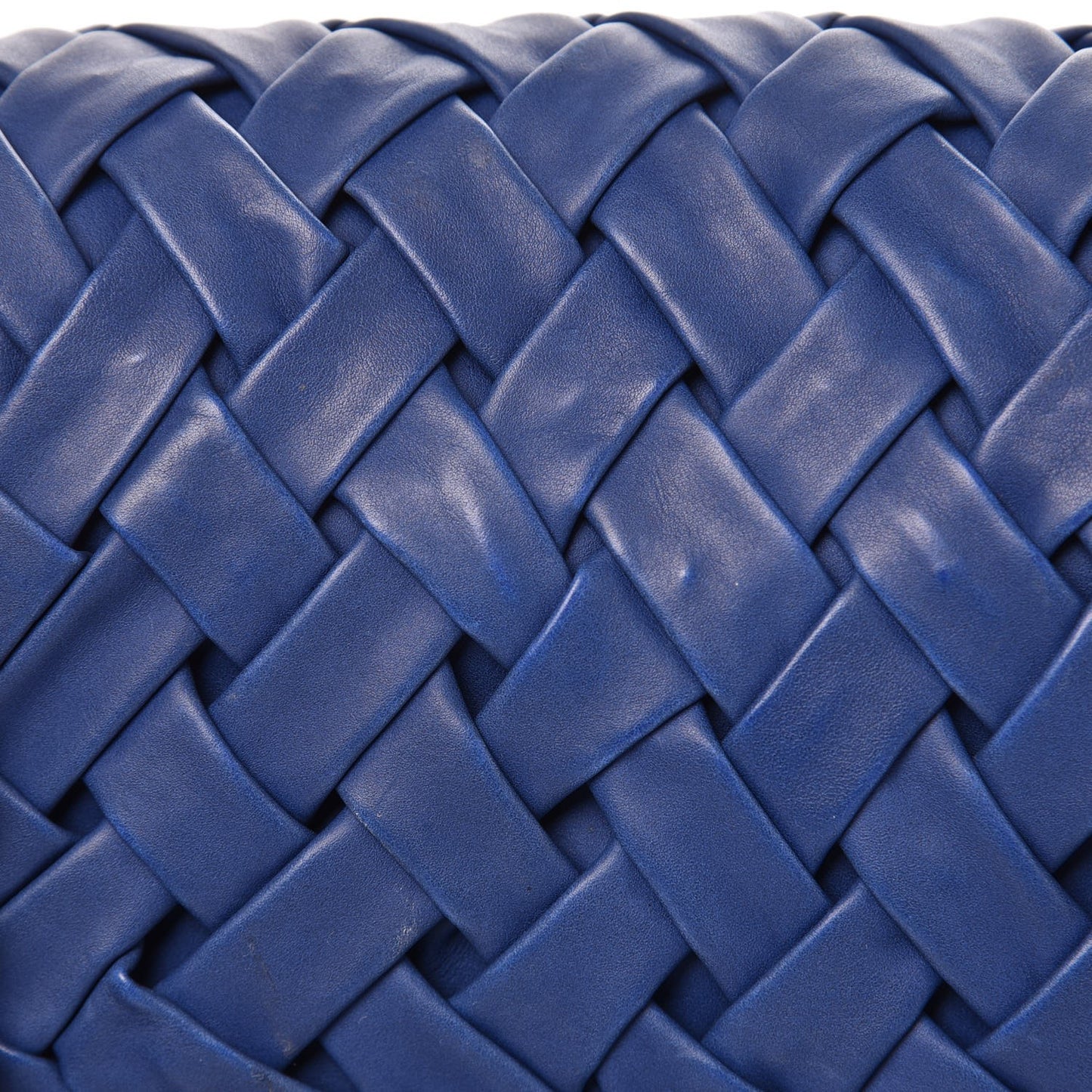Lambskin Woven Small Chateau Boy Flap Blue