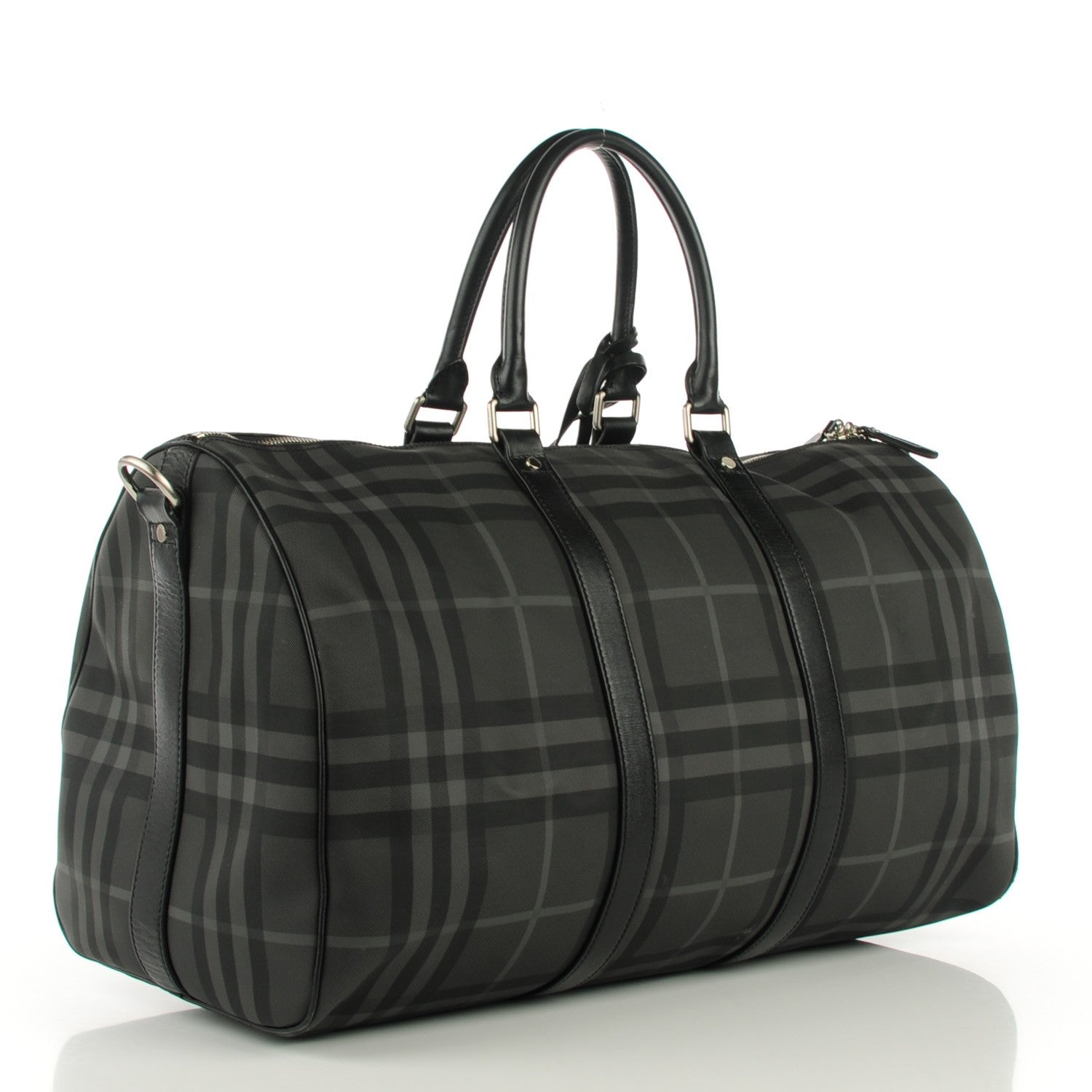 Burberry Nova Check Duffle Bag Black Charcoal 3 of 7