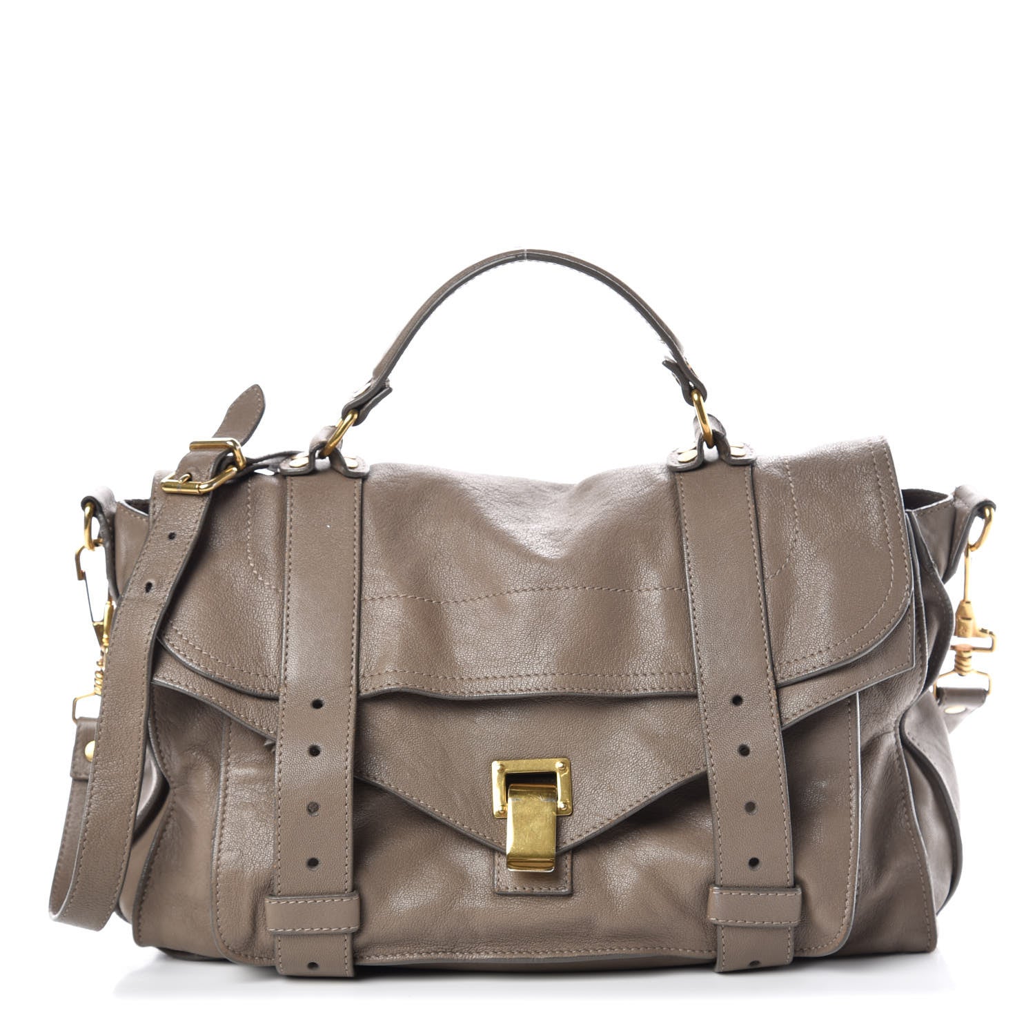 Proenza Schouler Lambskin Medium PS1 Satchel Smoke 1 of 12