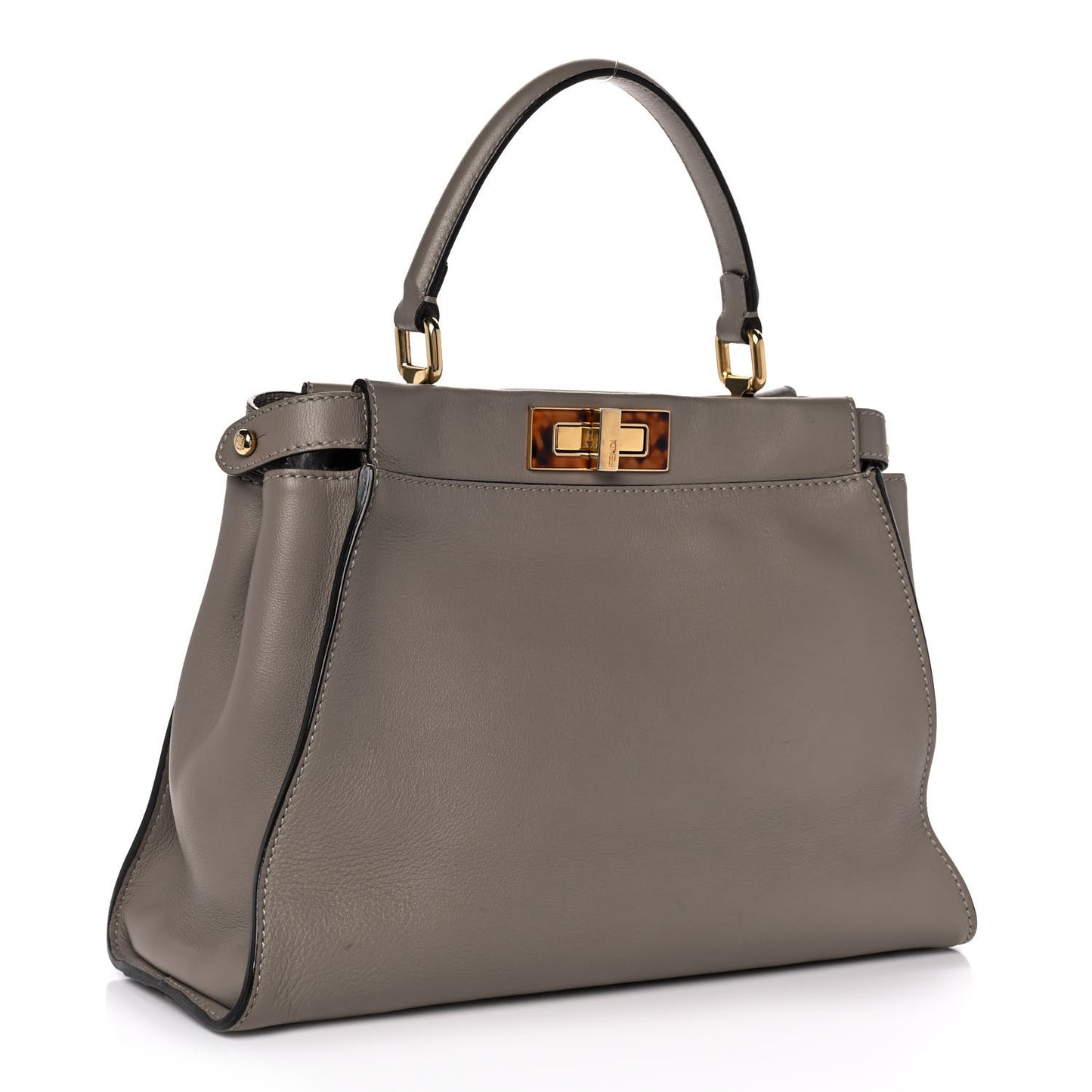 Vitello Seta Plexiglass Tortoise Medium Peekaboo Iconic Satchel Tortora