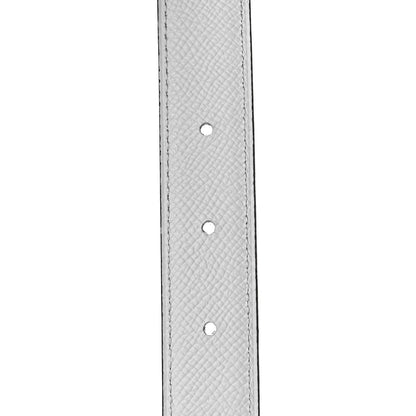 Hermes Swift Epsom 24mm Guilloche H Belt 80 Gold White 4 of 6