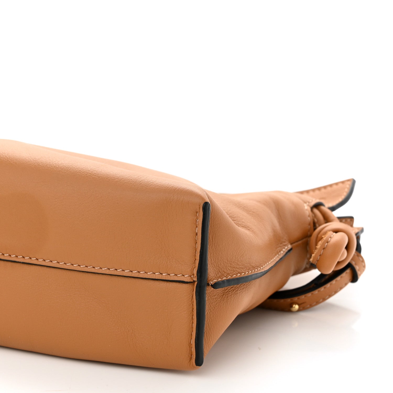 Loewe Calfskin Mini Flamenco Knot Clutch Warm Desert 9 of 11
