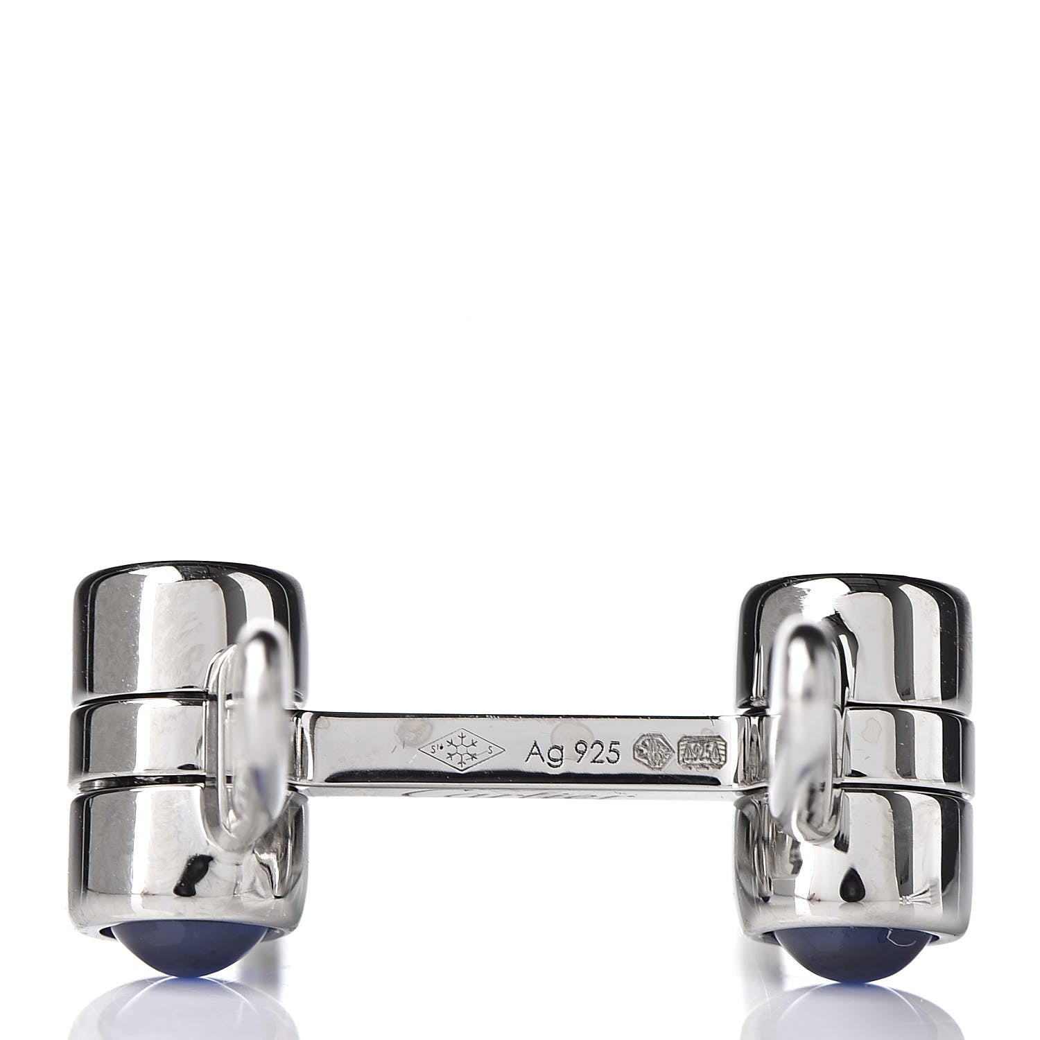 Cartier Sterling Silver Spinel Santos De Biplane Cufflinks 5 of 7