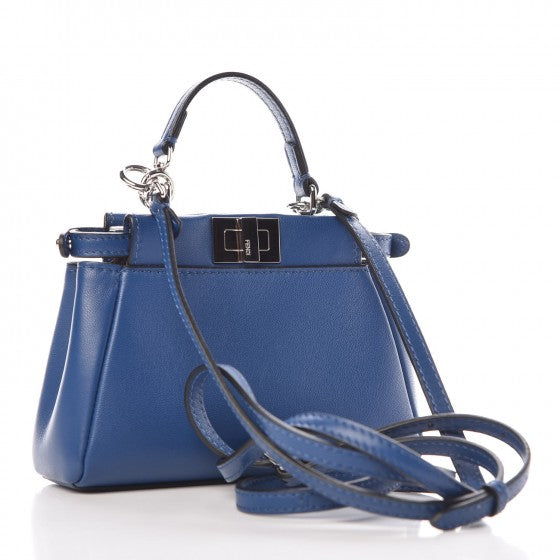 Shiny Nappa Micro Peekaboo Iconic Satchel Iris