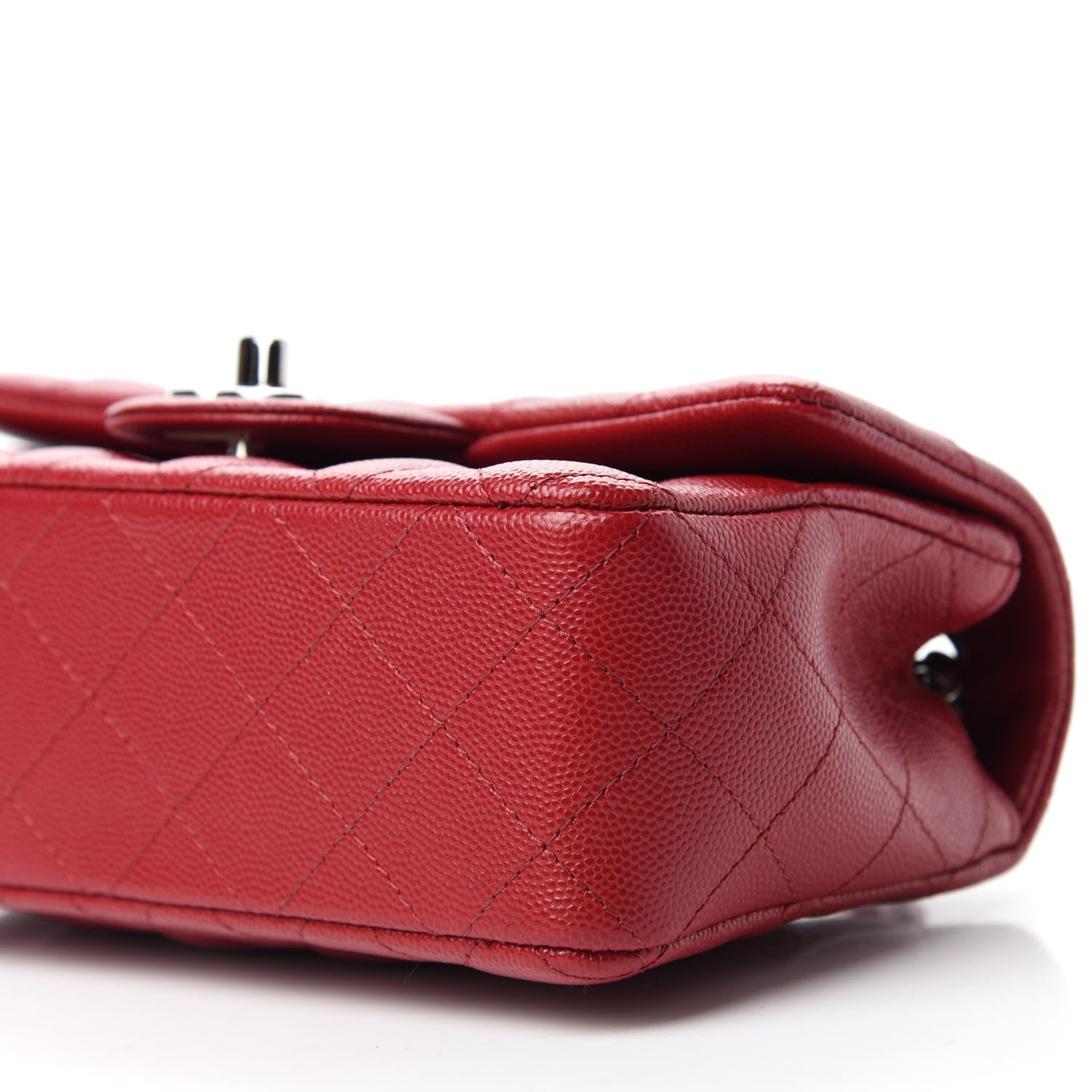 Chanel Caviar Quilted Mini Rectangular Flap Red 7 of 10