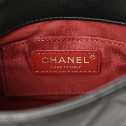 Chanel Lambskin Quilted Mini Side Note Flap Black 6 of 12