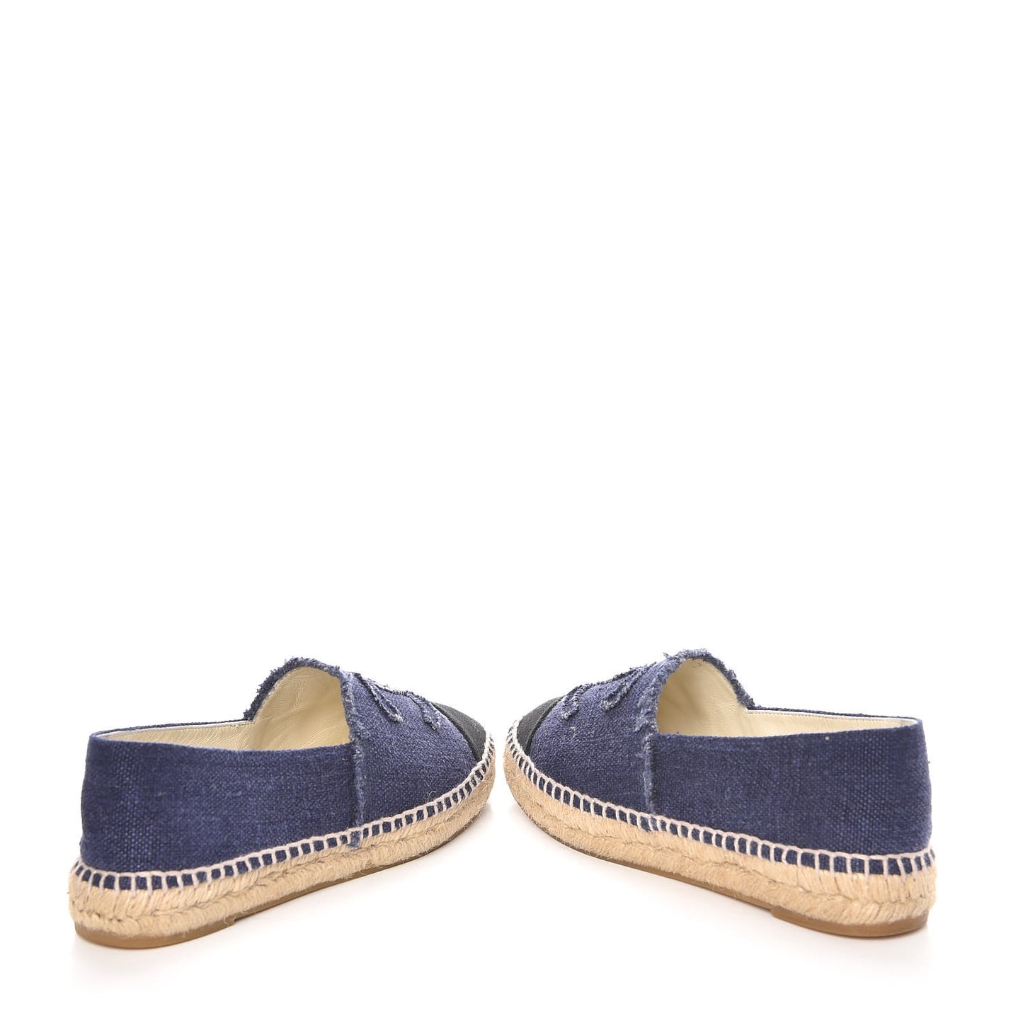 Denim Toile CC Espadrilles 36 Navy Black