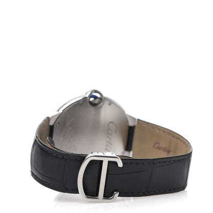 Cartier Stainless Steel Alligator 42mm Ballon Bleu De Automatic Watch Black 4 of 9