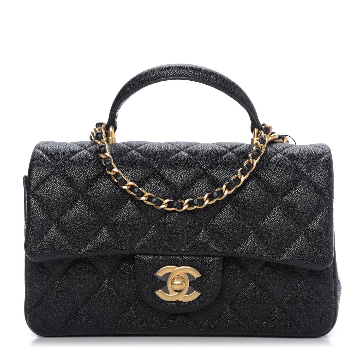 Chanel Caviar Quilted Mini Top Handle Rectangular Flap Black 1 of 9