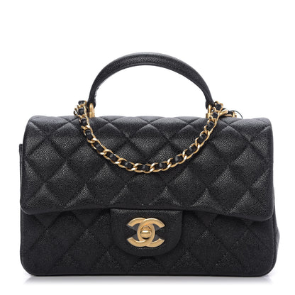 Chanel Caviar Quilted Mini Top Handle Rectangular Flap Black 1 of 9