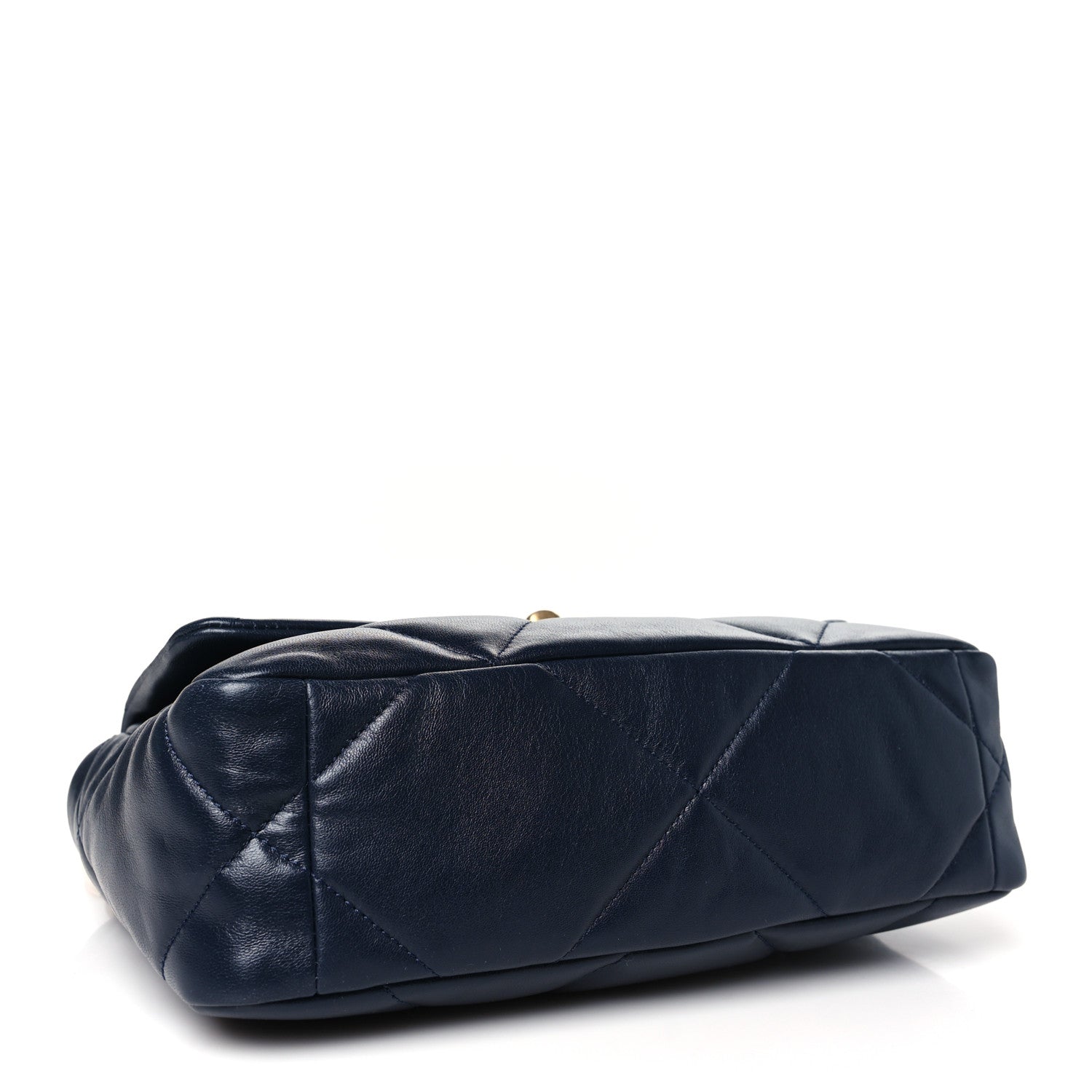 Chanel Lambskin Quilted Medium Chanel 19 Flap Navy Blue 4 of 10