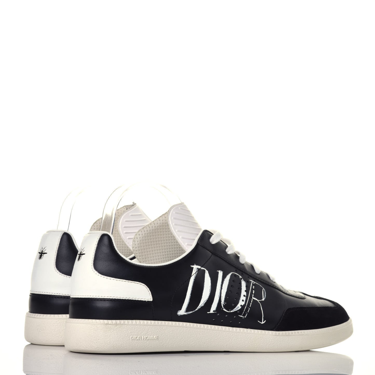 Homme Smooth Calfskin Suede Logo BO1 Sneakers 43 Black