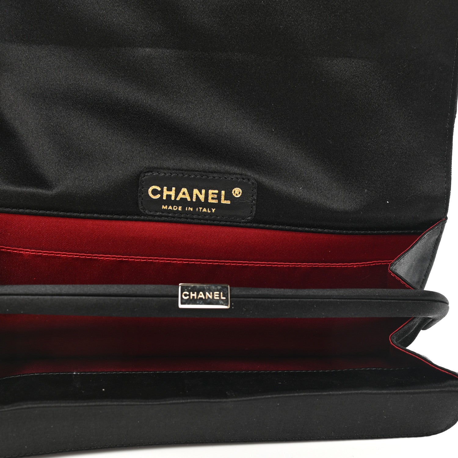Chanel Satin Bow Clutch Black 4 of 7