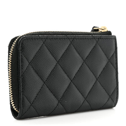 Chanel Caviar Quilted Zipped Key Holder Case Black 3 of 12