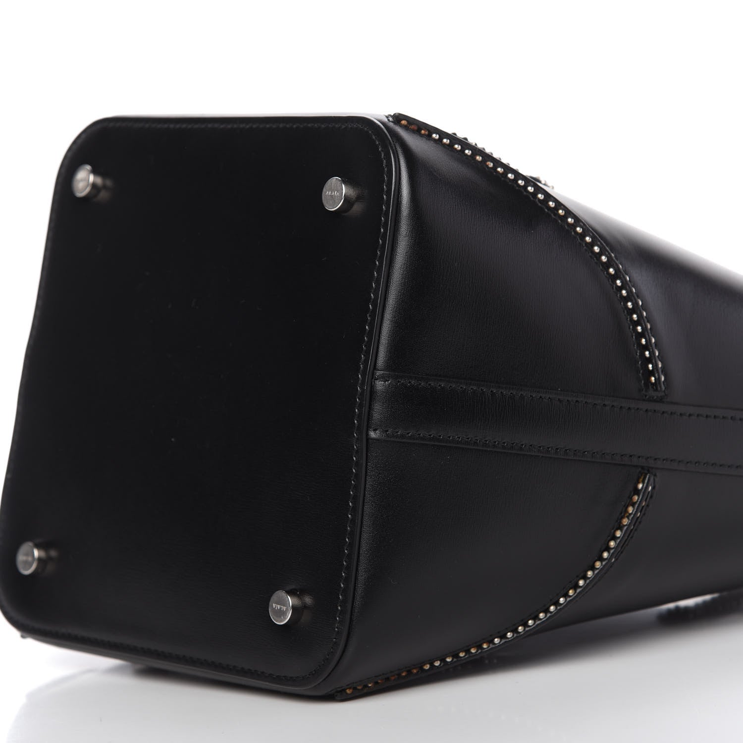 Alaia Calfskin Studded Tote Black 7 of 8
