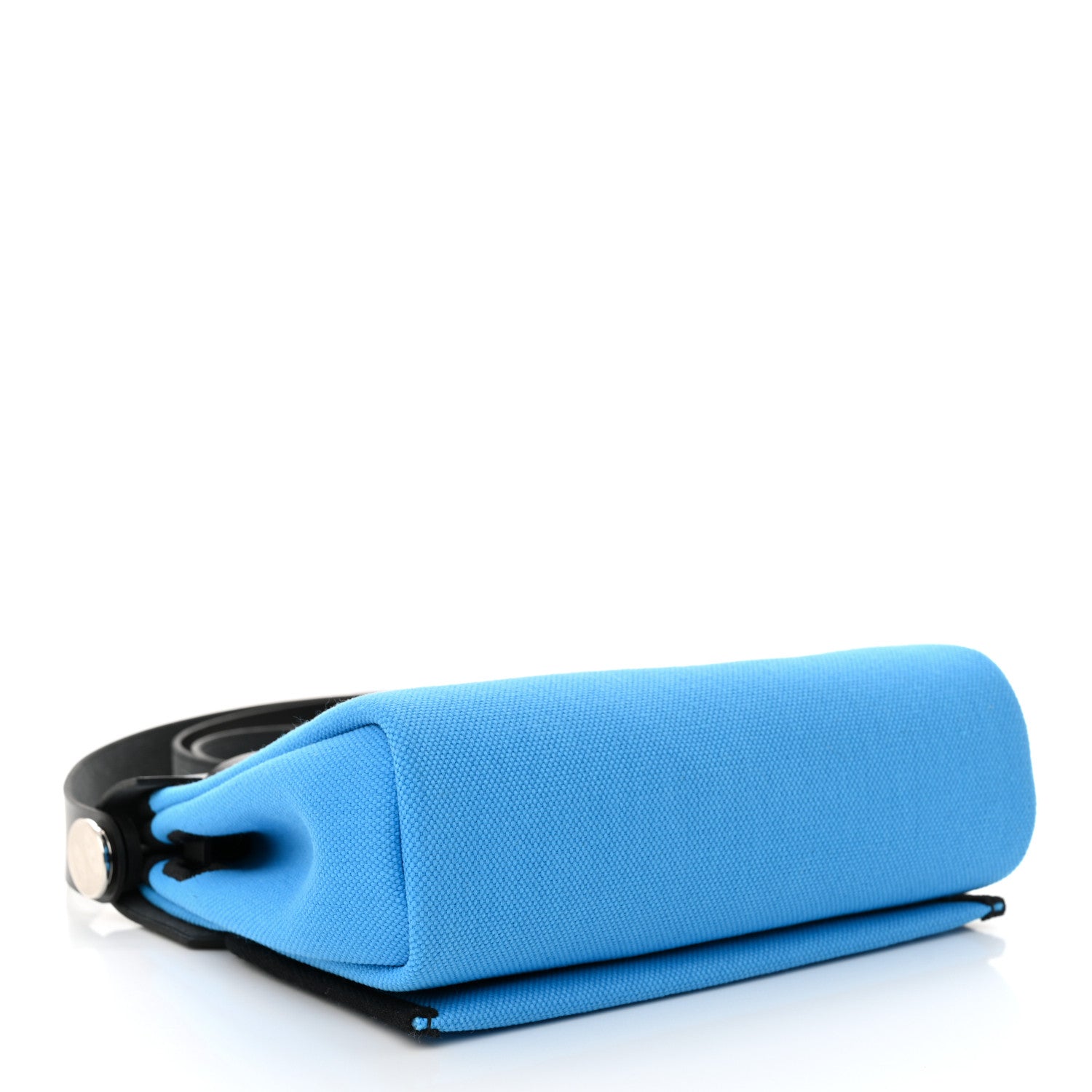Hermes Military Toile Vache Hunter Herbag Zip Retourne 20 Bleu Riviera Black 4 of 10
