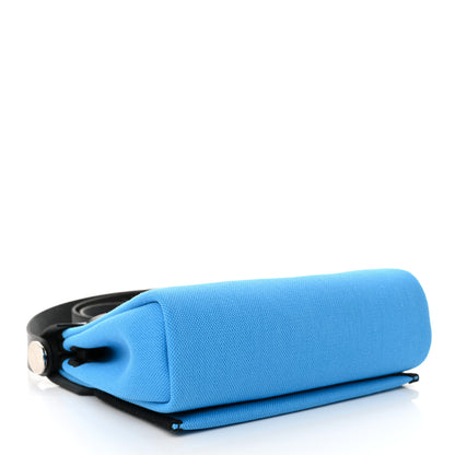 Hermes Military Toile Vache Hunter Herbag Zip Retourne 20 Bleu Riviera Black 4 of 10