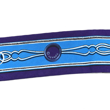 Hermes Silk Maillons Twilly Ultra Violet Cobalt 3 of 4