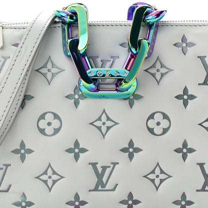 Louis Vuitton Lambskin Embossed Monogram LV Ski Coussin BB Gray 9 of 11