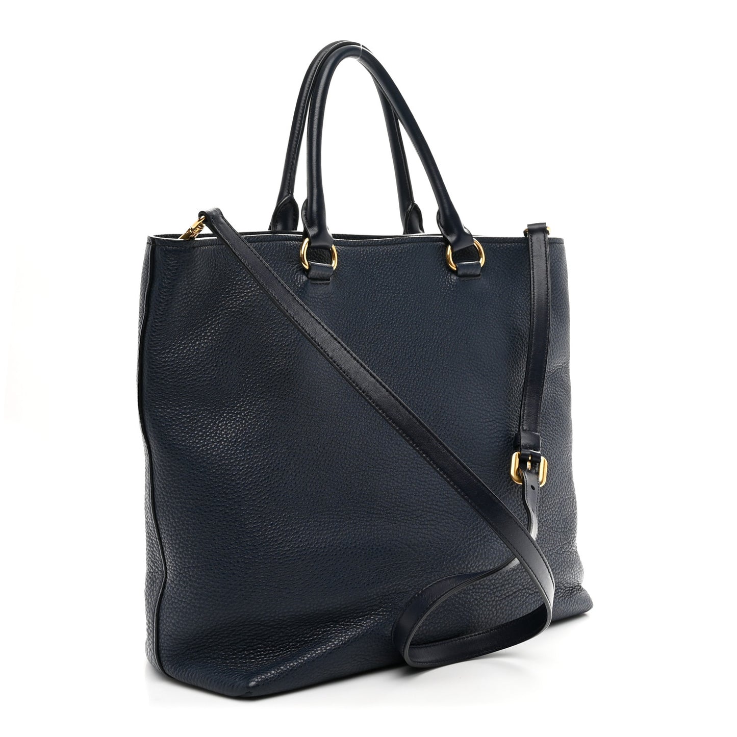 Vitello Daino Pocket Shopping Tote Baltico