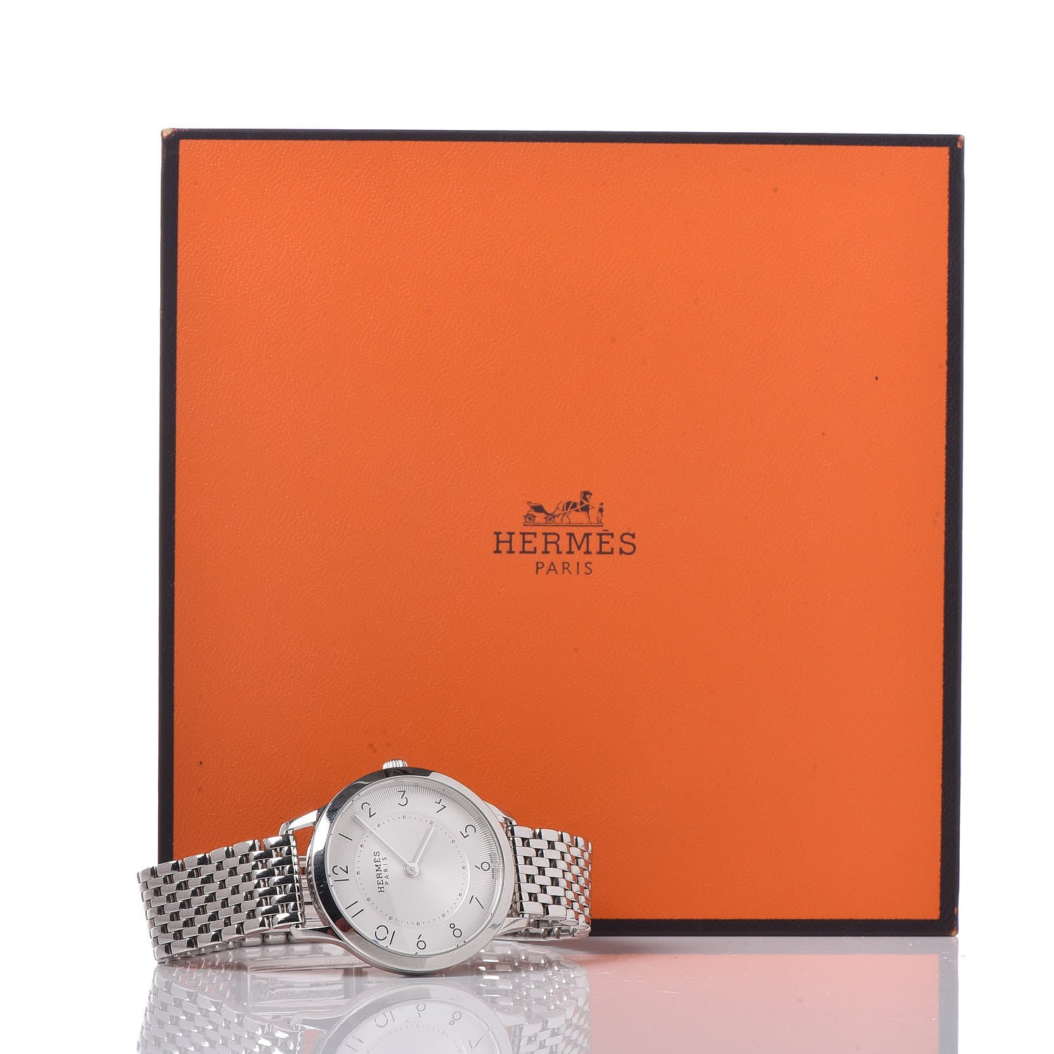 Hermes Stainless Steel 32mm Slim d'Hermes Quartz Watch Silver 7 of 7