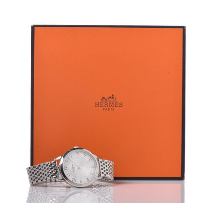 Hermes Stainless Steel 32mm Slim d'Hermes Quartz Watch Silver 7 of 7