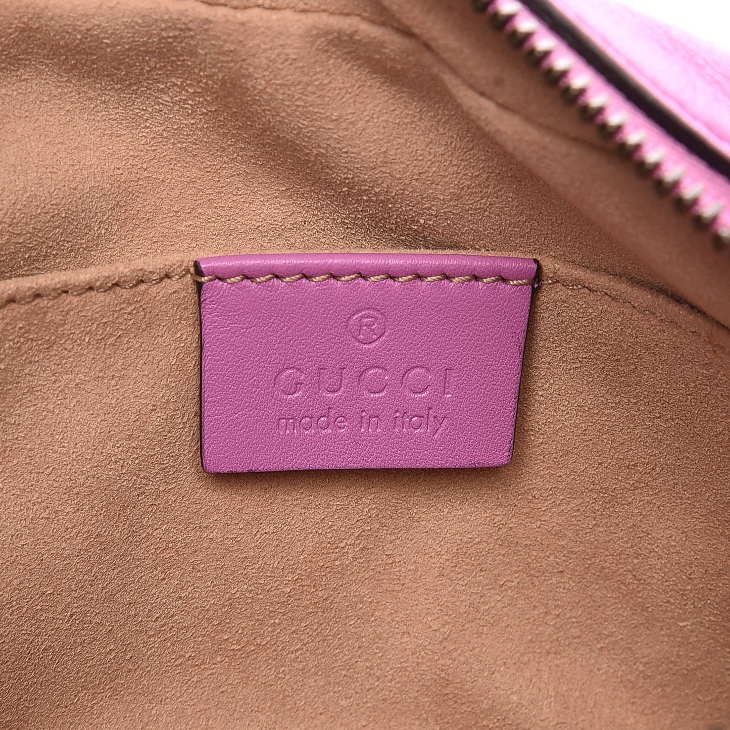 Calfskin Matelasse Mini GG Marmont Chain Shoulder Bag Candy Mousse
