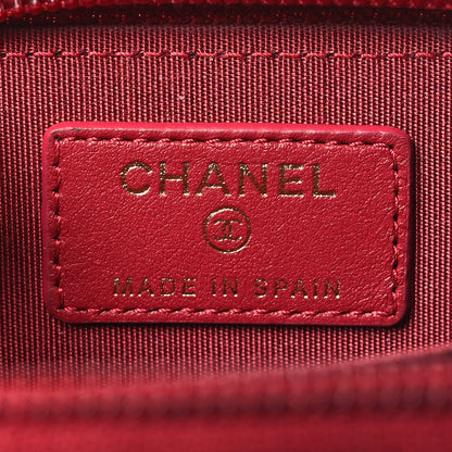 Chanel Caviar Quilted Boy Zip Around Coin Purse Wallet Burgundy 6 of 7