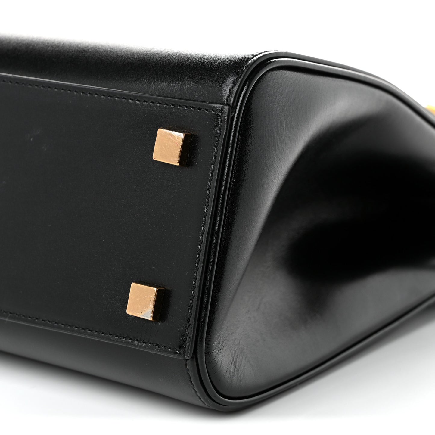 Smooth Calfskin Manhattan Top Handle Black