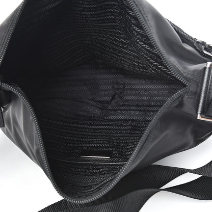 Prada Nylon Flat Messenger Bag Black 5 of 12