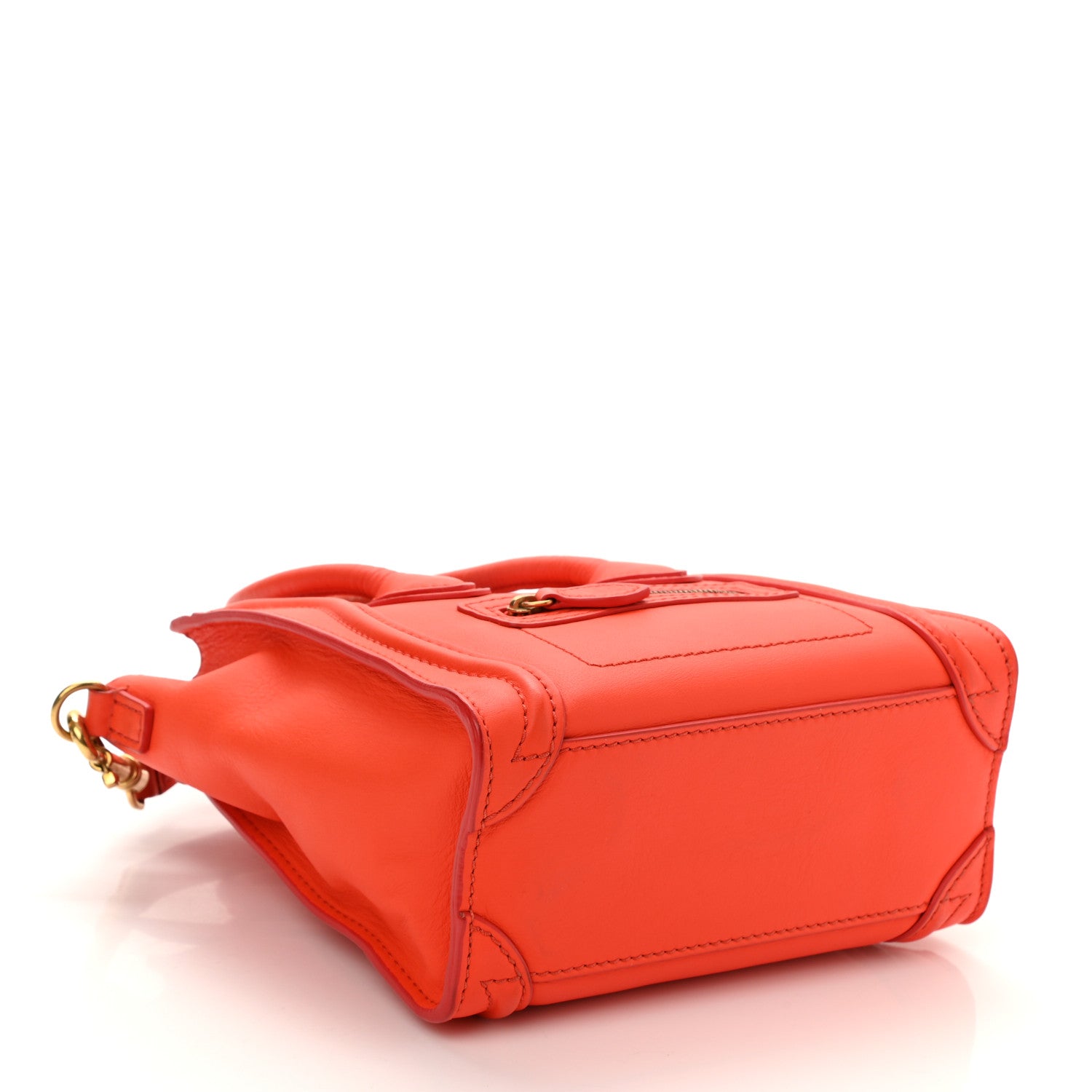Celine Smooth Calfskin Nano Luggage Vermillion 3 of 7