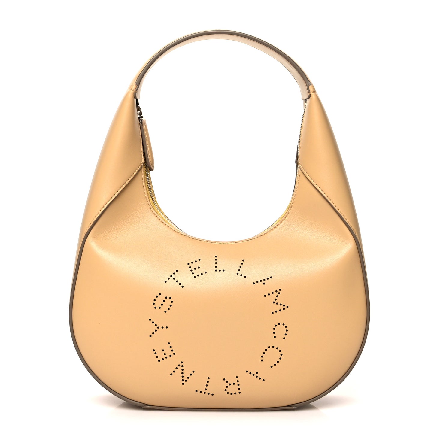 Eco Alter Nappa Perforated Logo Small Hobo Natural