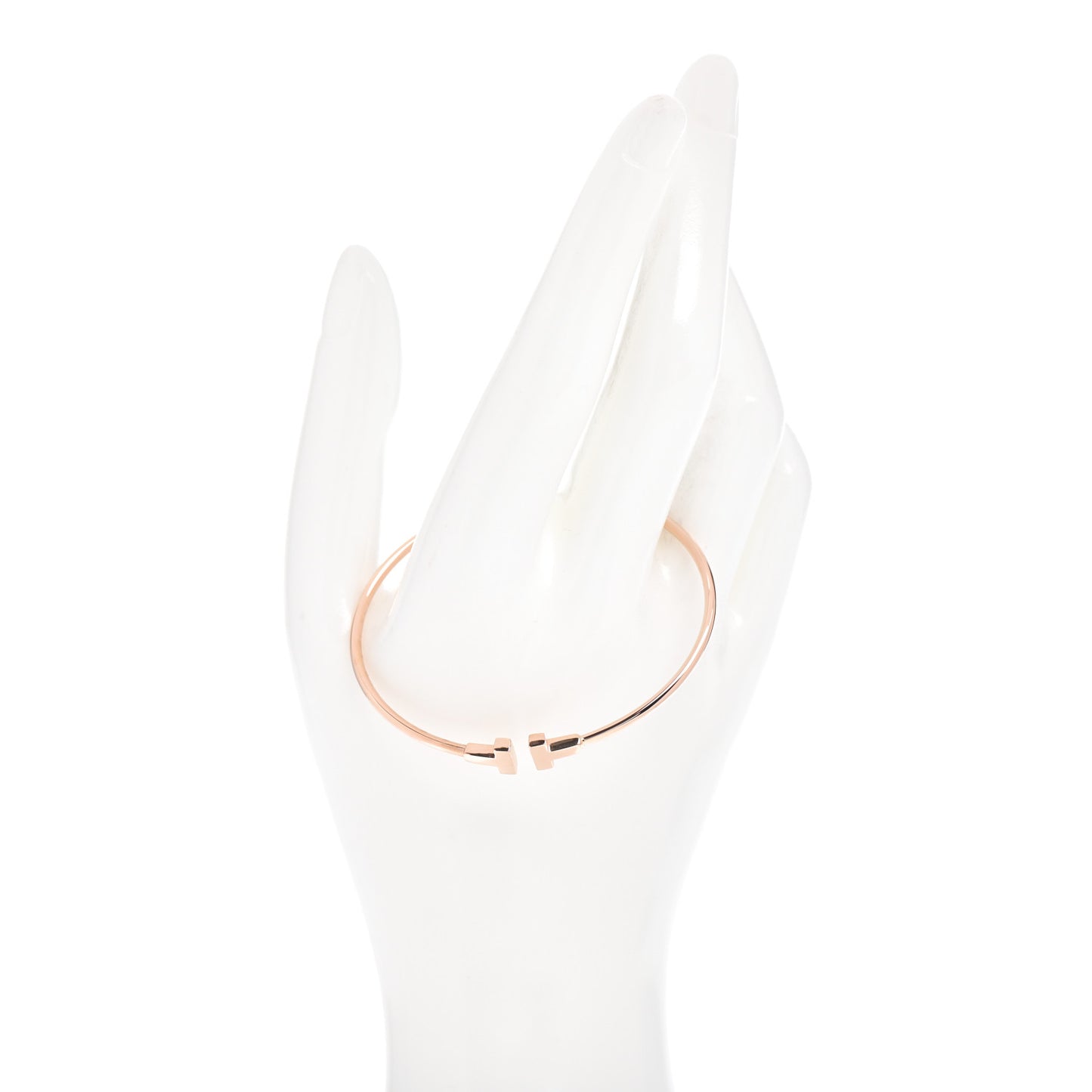 18K Rose Gold Narrow T Wire Bracelet